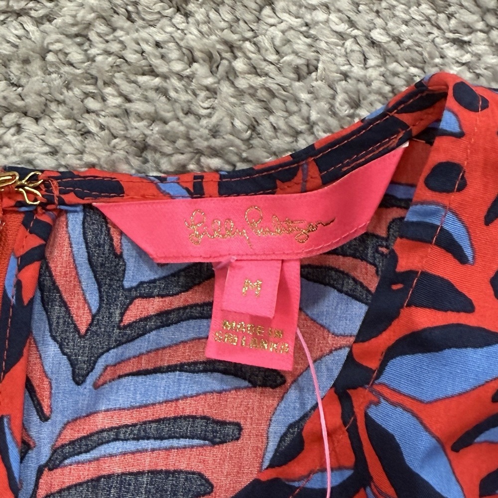 Lilly Pulitzer Lynnley Long Sleeve Top M NWT Heron My Own Resort Preppy Floral - Picture 4 of 13